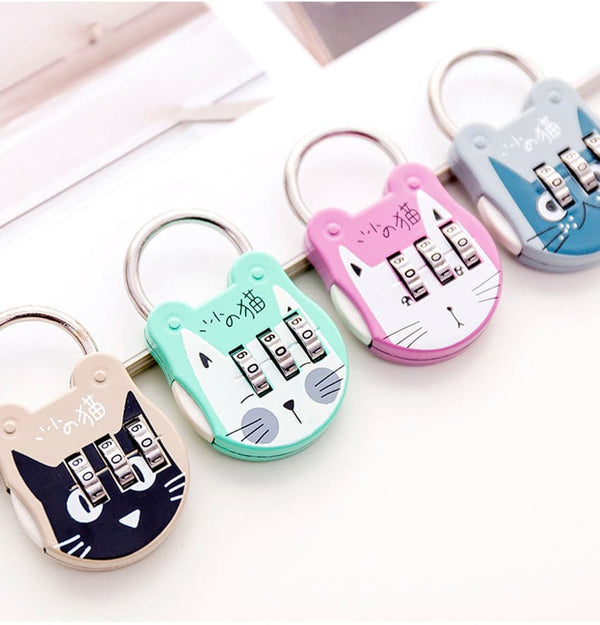 Cat shaped luggage padlock