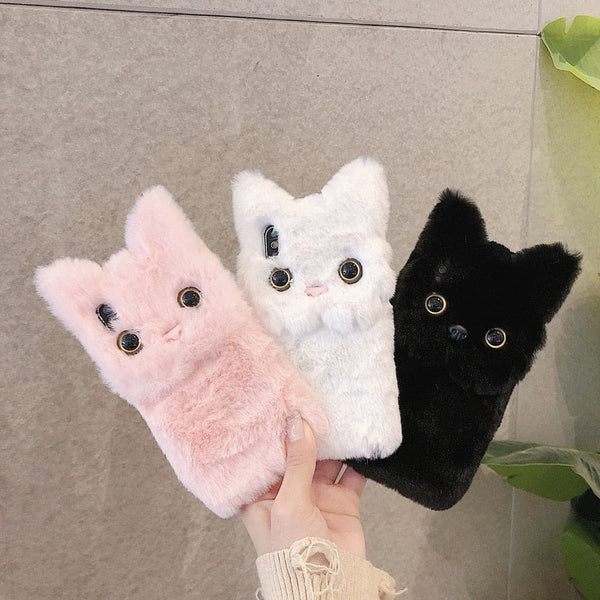 Plush cover for iPhone "KITTIE"