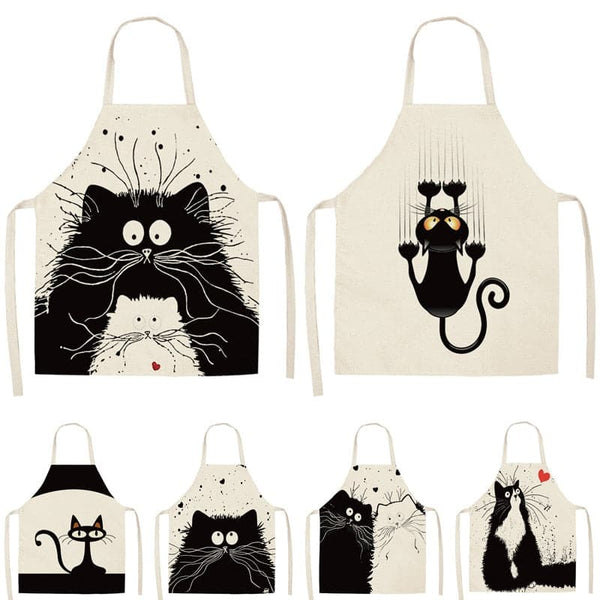 Kitchen apron for cat fans